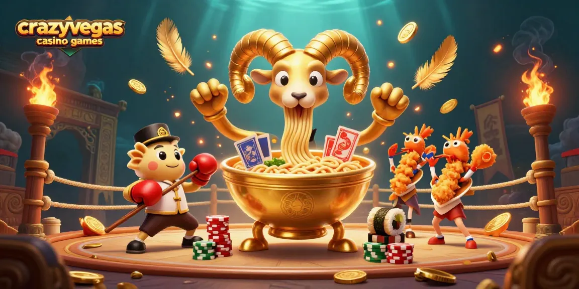 Experience thrilling action with crazyvegas casino games featuring unique characters in an energetic scene.